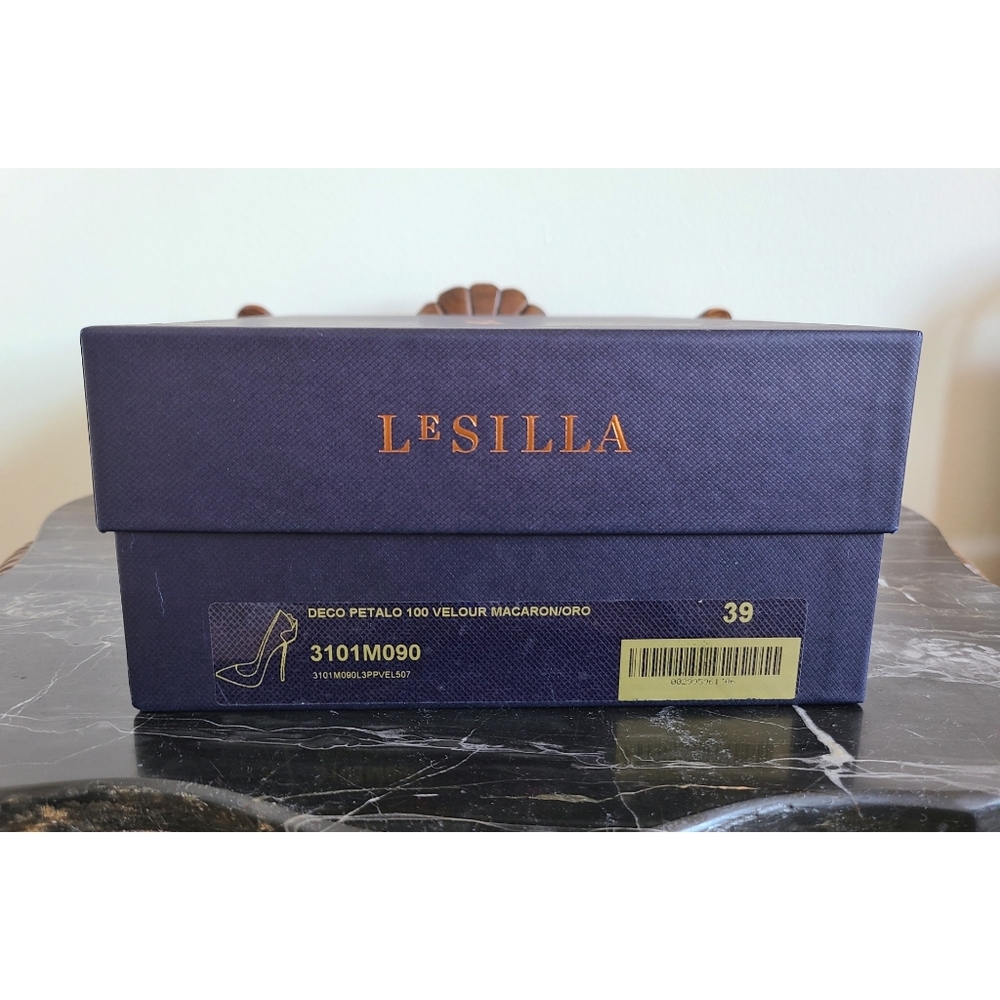 ❤️ Le Silla Petalo 100 blush pink suede macaron 39 - Picture 7 of 12